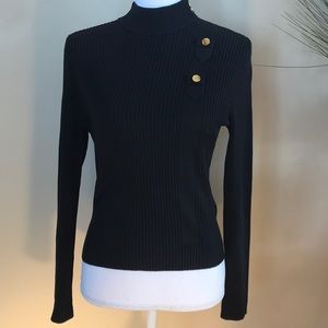 Carlisle sweater with zipper on shoulder